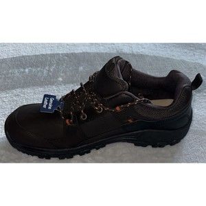 GEORGE MENS GENUINE LEATHER GARRET LACE UP SHOES SZ 12 MEMORY FOAM NWT BROWN